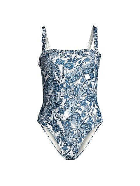 Agua by Agua Bendita Lim N Lib Floral Printed One-Piece Swimsuit | Saks Fifth Avenue