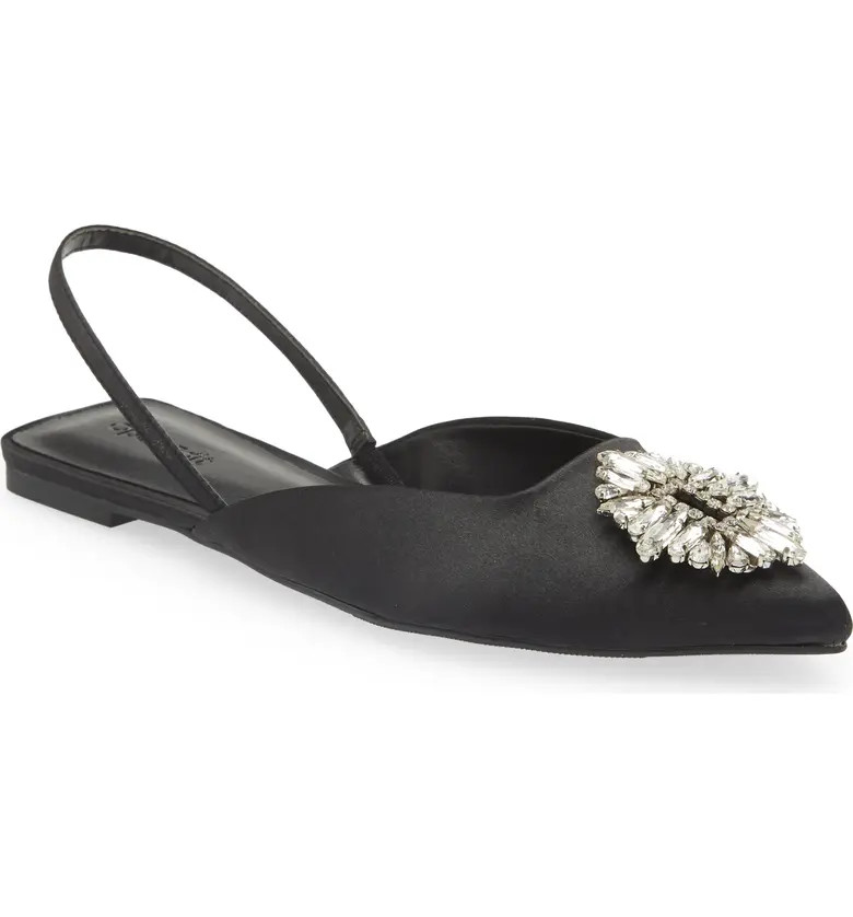 Open Edit Kendall Ornament Pointed Toe Slingback Flat | Nordstrom | Nordstrom