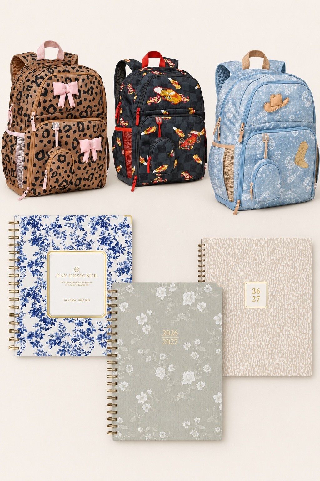 Back-to-school shopping just got SO much cuter 🎒✏️✨

These kids’ backpacks and 2026–2027 academic planners are perfect for starting the new school year organized and in style! From the leopard bow backpack and Cars backpack to the blue western cowgirl backpack, there’s an adorable option for every personality. The floral spiral planners are perfect for keeping up with assignments, activities, appointments, and busy schedules.

Back-to-school supplies • kids’ backpacks • girls’ school backpack • boys’ school backpack • Cars backpack • leopard backpack • cowgirl backpack • 2026–2027 academic planner • student planner • teacher planner • school organization • cute school supplies

Shop all of these back-to-school finds through the links in this post! 📚🤍

#LTKSeasonal #LTKKids