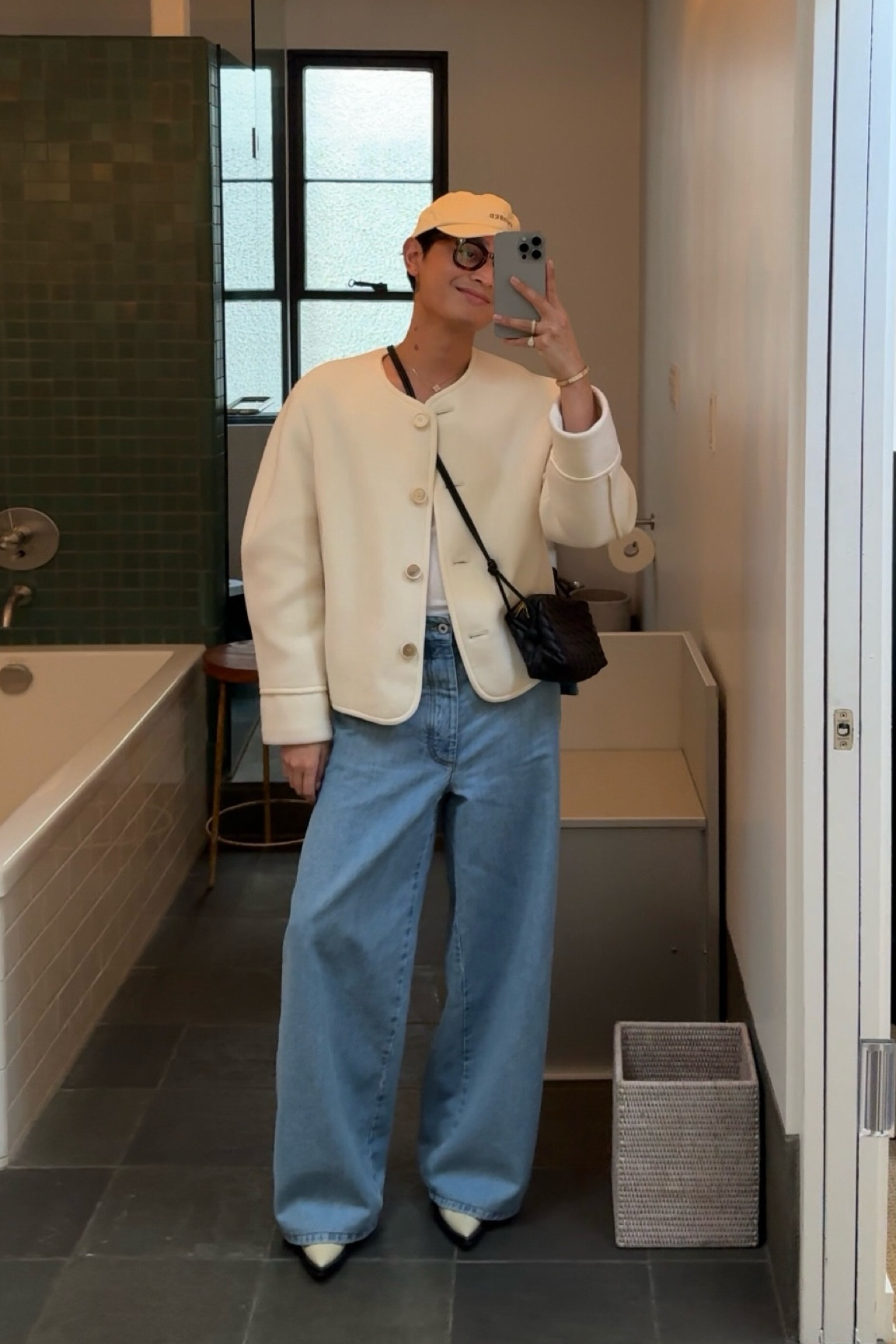 Jacket, denim, and similar shoes linked! 