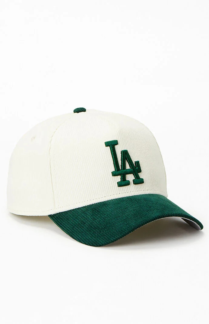 New Era LA Dodgers Corduroy 9FORTY Hat in Hunter Green | PacSun