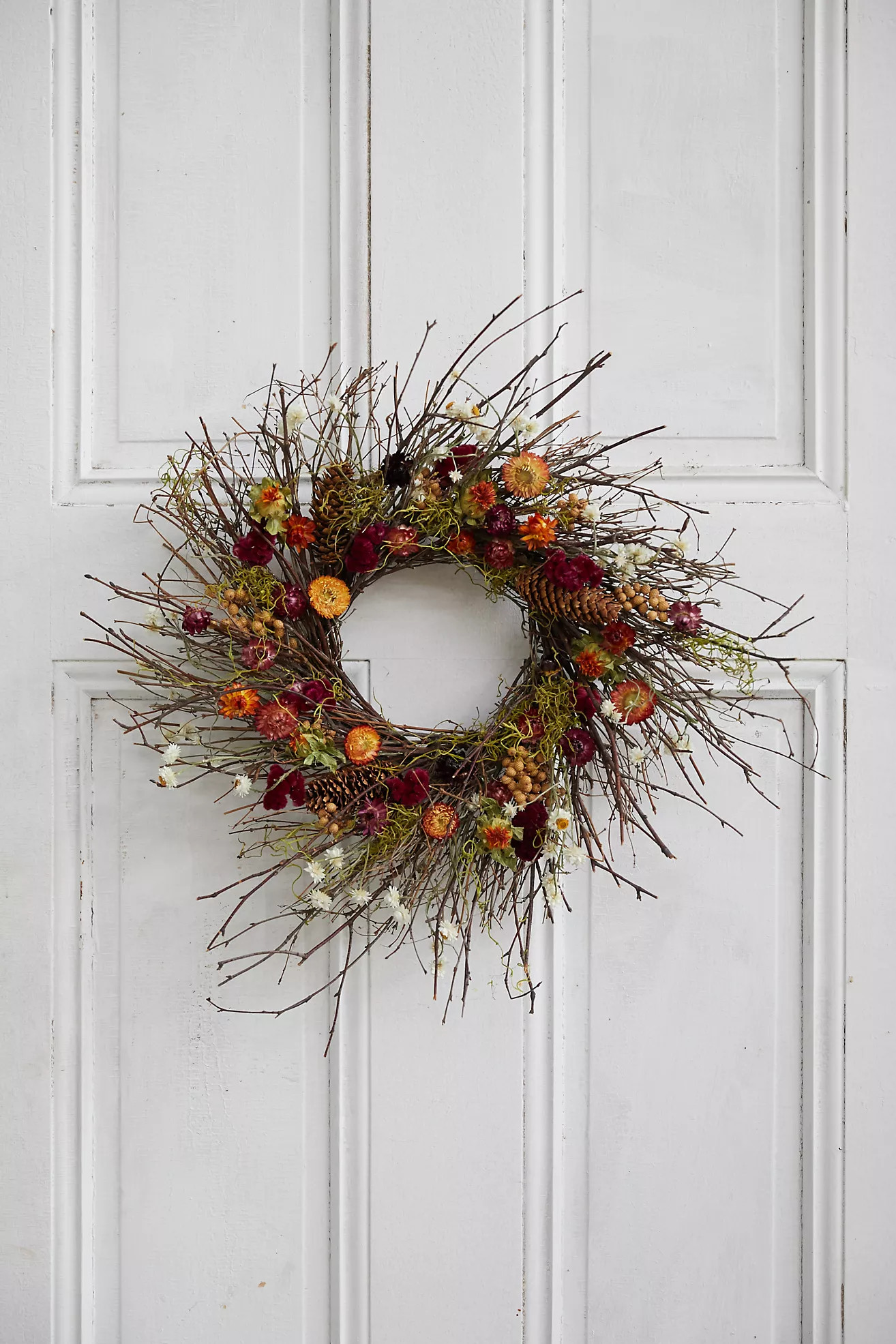 Birch + Preserved Ammobium Wreath | Terrain