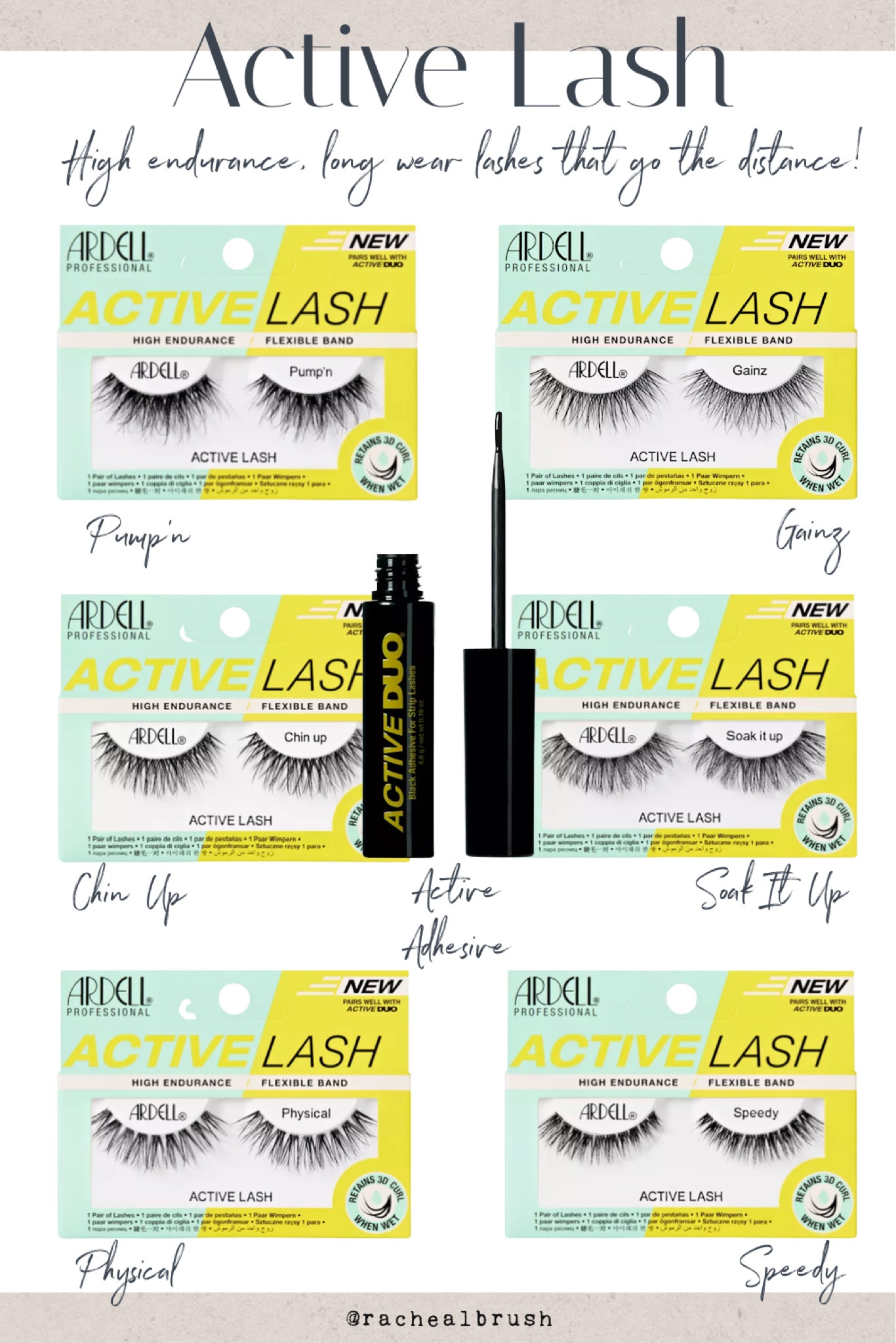 Active Lashes - High endurance lashes. Lightweight lashes. Flexible band. Perfect for working out. Retains curl even when wet  

#LTKstyletip #LTKFind #LTKbeauty