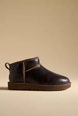 UGG® Classic Ultra Mini Leather Boots | Anthropologie (US)