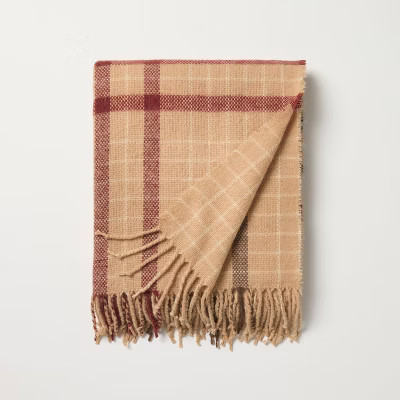 Fall Plaid Lightweight Throw Blanket Brown - Hearth & Hand™ with Magnolia | Target