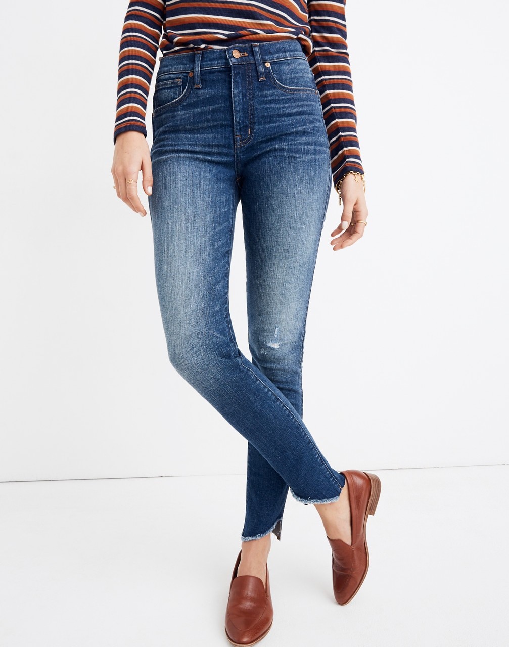 10" High-Rise Skinny Jeans: Cutout Tulip Hem Edition | Madewell