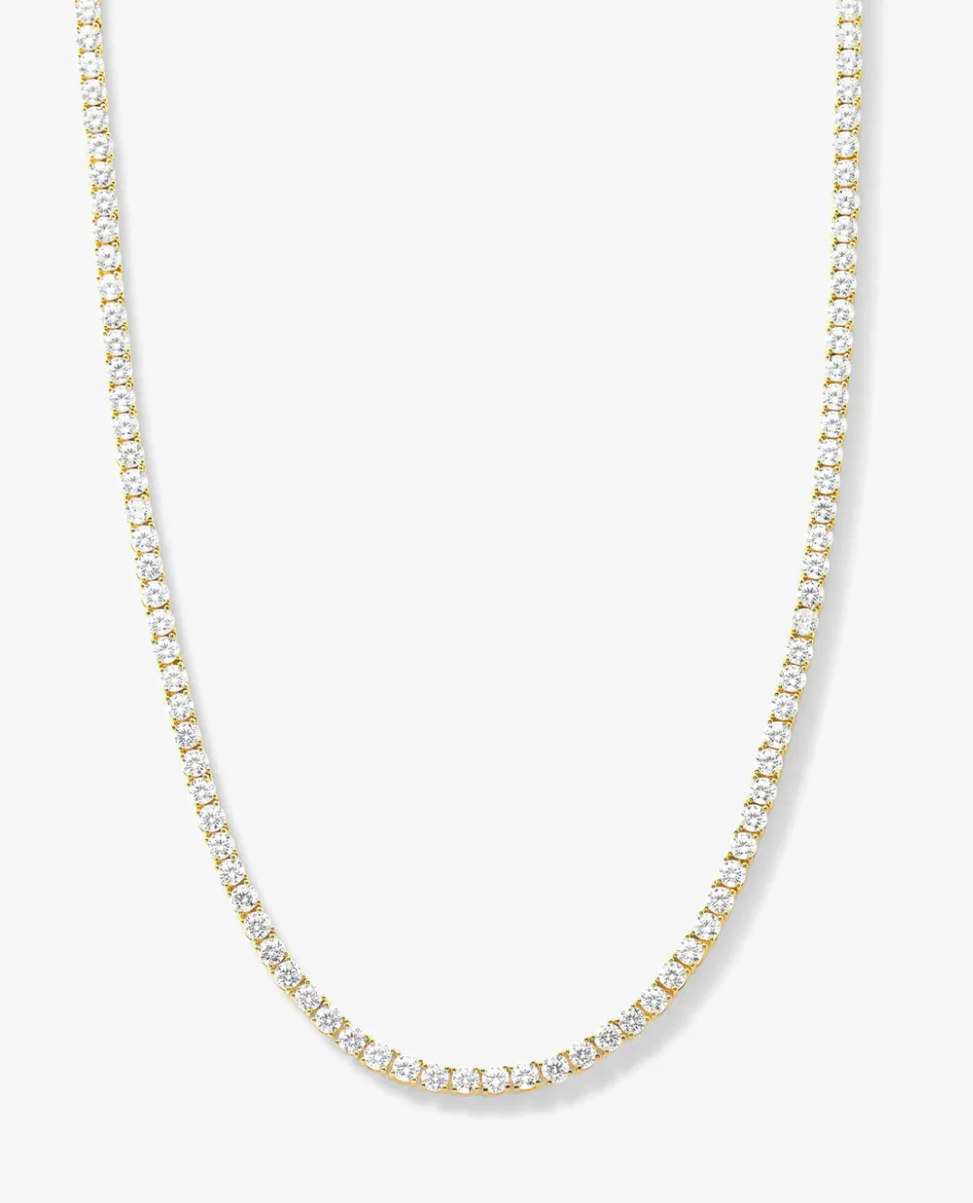 Grand Heiress Tennis Necklace 16" Melinda Maria Gold/ White | The Collection TX 