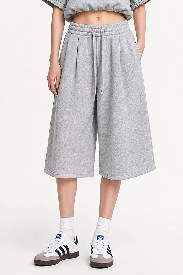 Personal Code Juno Fleece Sweat Jorts in Heather Grey, Women's at Urban Outfitters | Urban Outfitters (US and RoW)