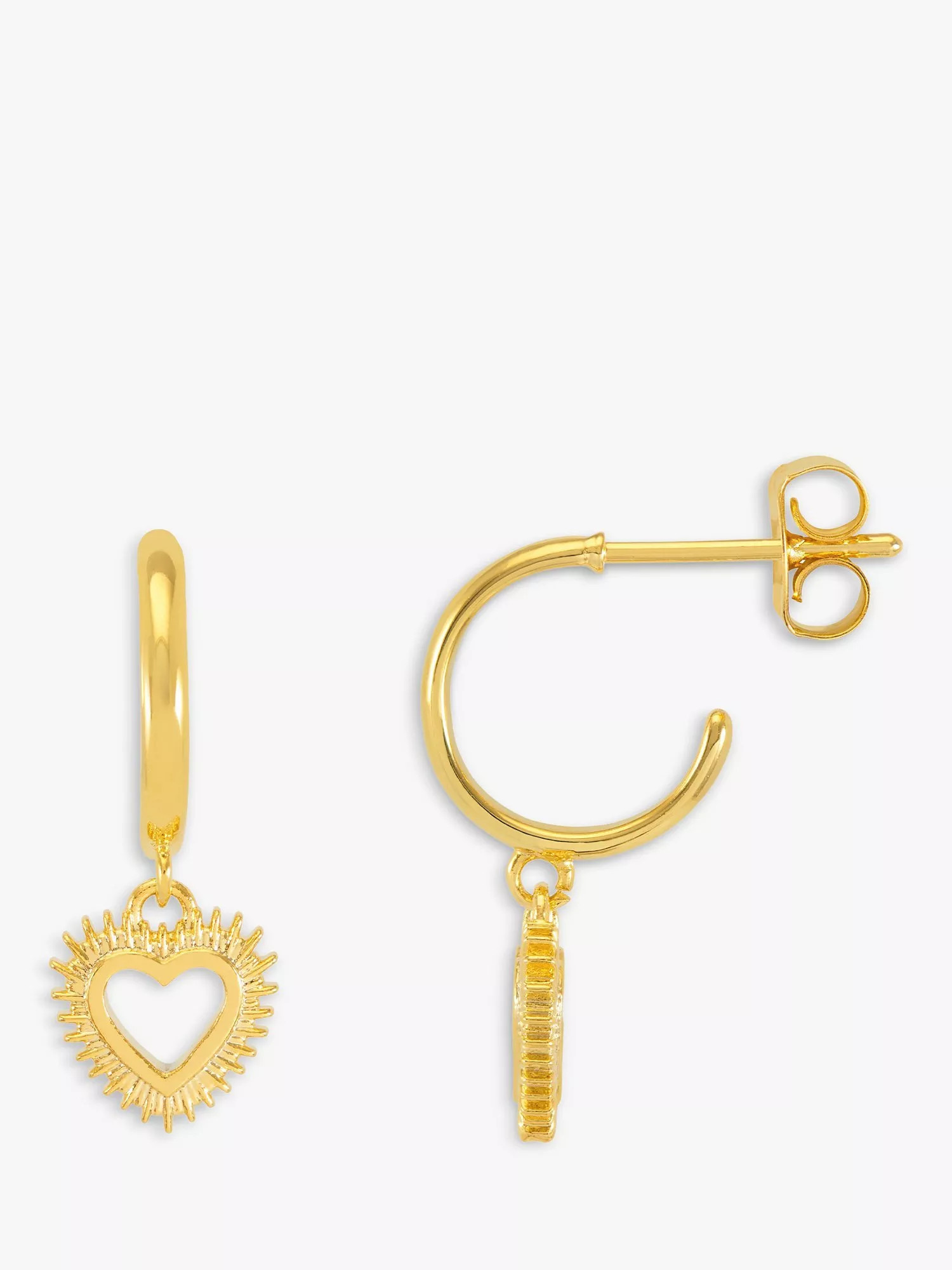 Estella Bartlett Heart Burst Drop Earrings, Gold | John Lewis (UK)