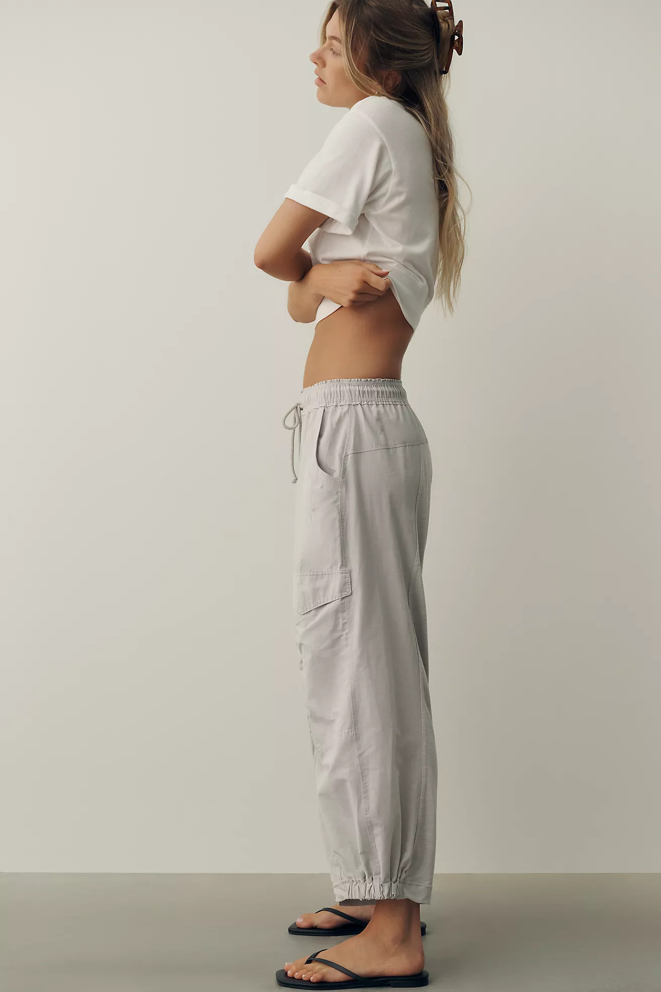 Daily Practice Lifeboat Wide-Leg Cropped Utility Pants | Anthropologie (US)