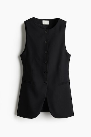 H & M - Long Suit Vest - Black | H&M (US + CA)