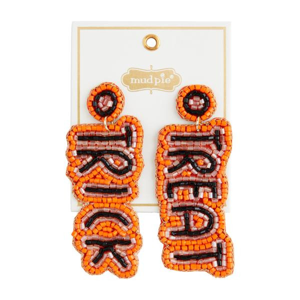 Trick Or Treat Beaded Earrings | Mud Pie