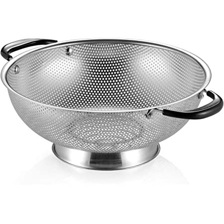 PriorityChef Colander, Stainless Steel Kitchen Strainer For Washing Rice, Pasta And Small Grains,... | Amazon (US)