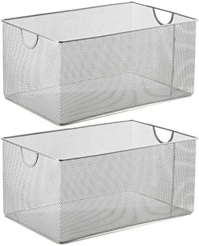 YBM HOME Kitchen Pantry Organizer Wire Baskets for Shelves, Cabinets, Pantry, Countertop, Mesh Op... | Amazon (US)