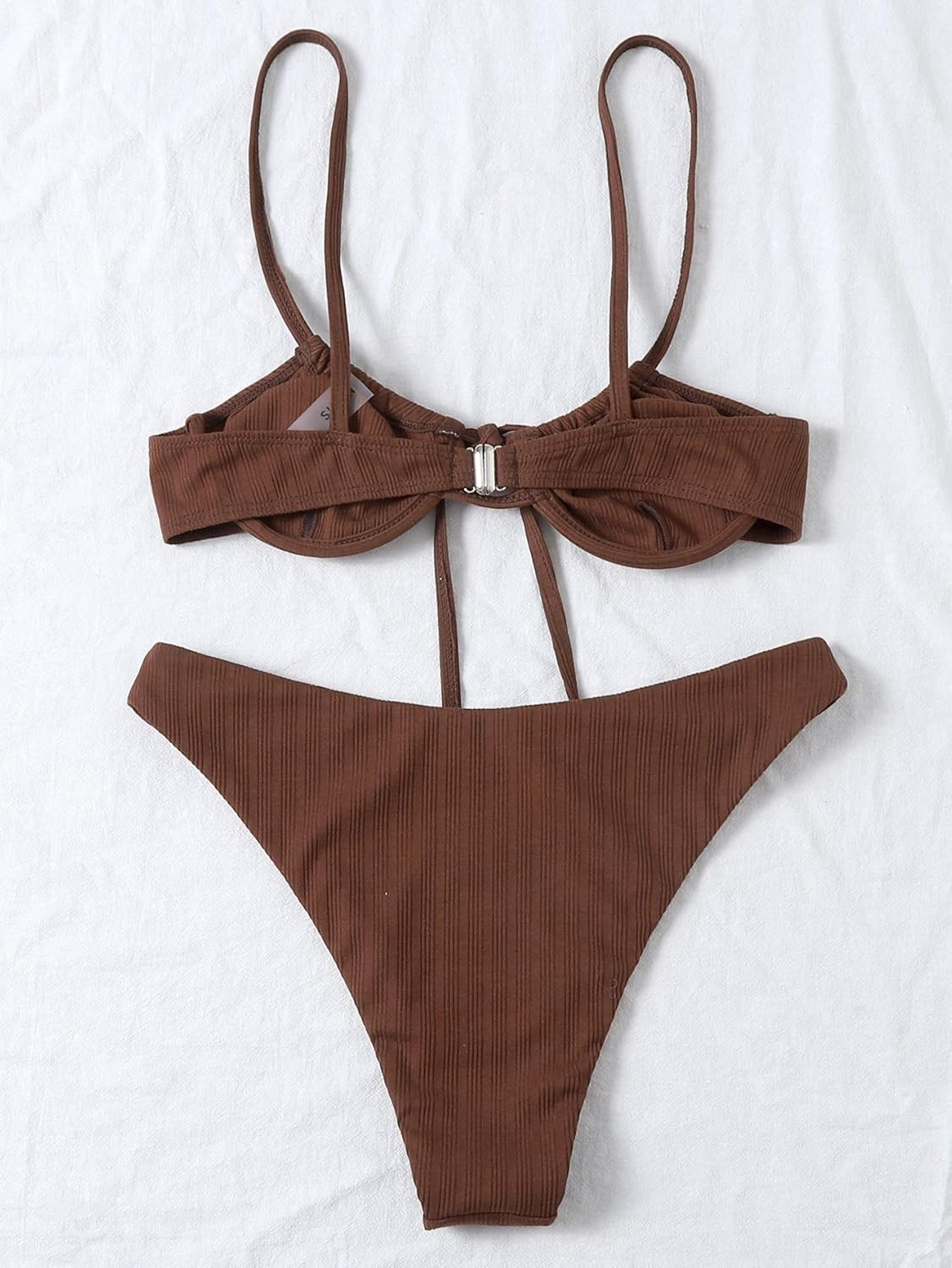 SOLY HUX Women's 2 Piece Swimsuit High Waisted Bikini Sets Sexy Thong Bathing Suit Spaghetti Stra... | Amazon (US)