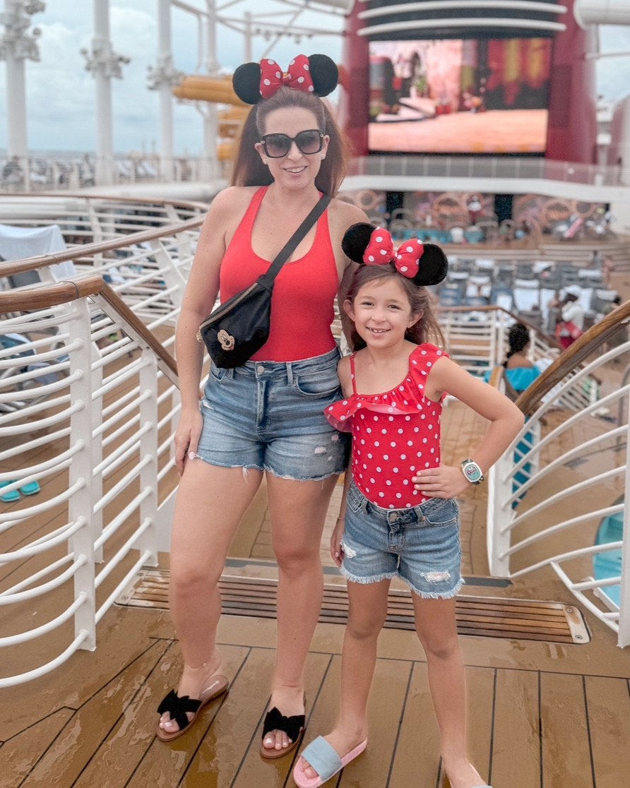 Day at Sea on our Disney cruise we wanted to be comfy but cute. Went with a red and black Minnie look to keep it simple. Almost everything came out of our closet for this one, but I found similar options for the items that are no longer available  

#LTKKids #LTKTravel #LTKSwim