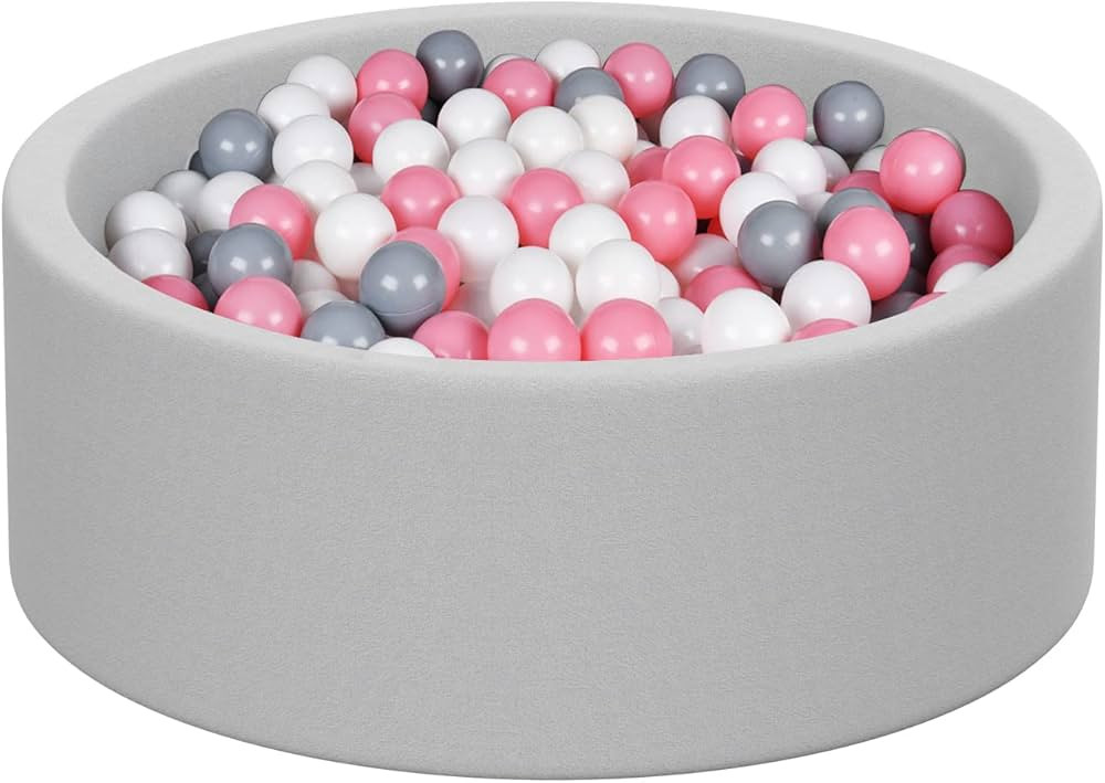 Foam Ball Pit for Baby, Toddler, Boys & Girls 36x11 with 200 Colored Balls 2.2". Durable Ball Pit... | Amazon (US)