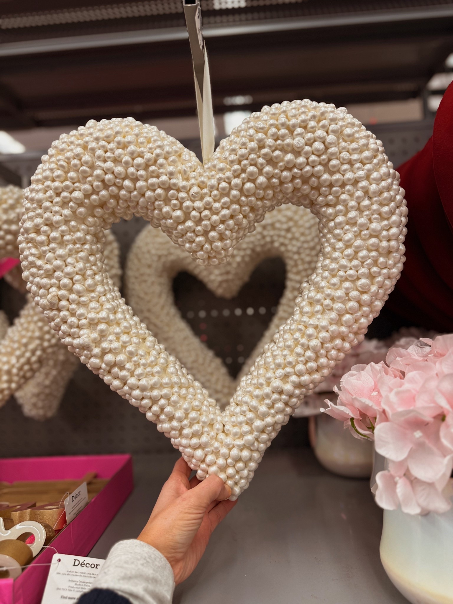 A pearl heart wreath! This would take so long to diy but could be so fun to thrift some pearls, jewels, and more to make! 

#LTKSeasonal #LTKHome