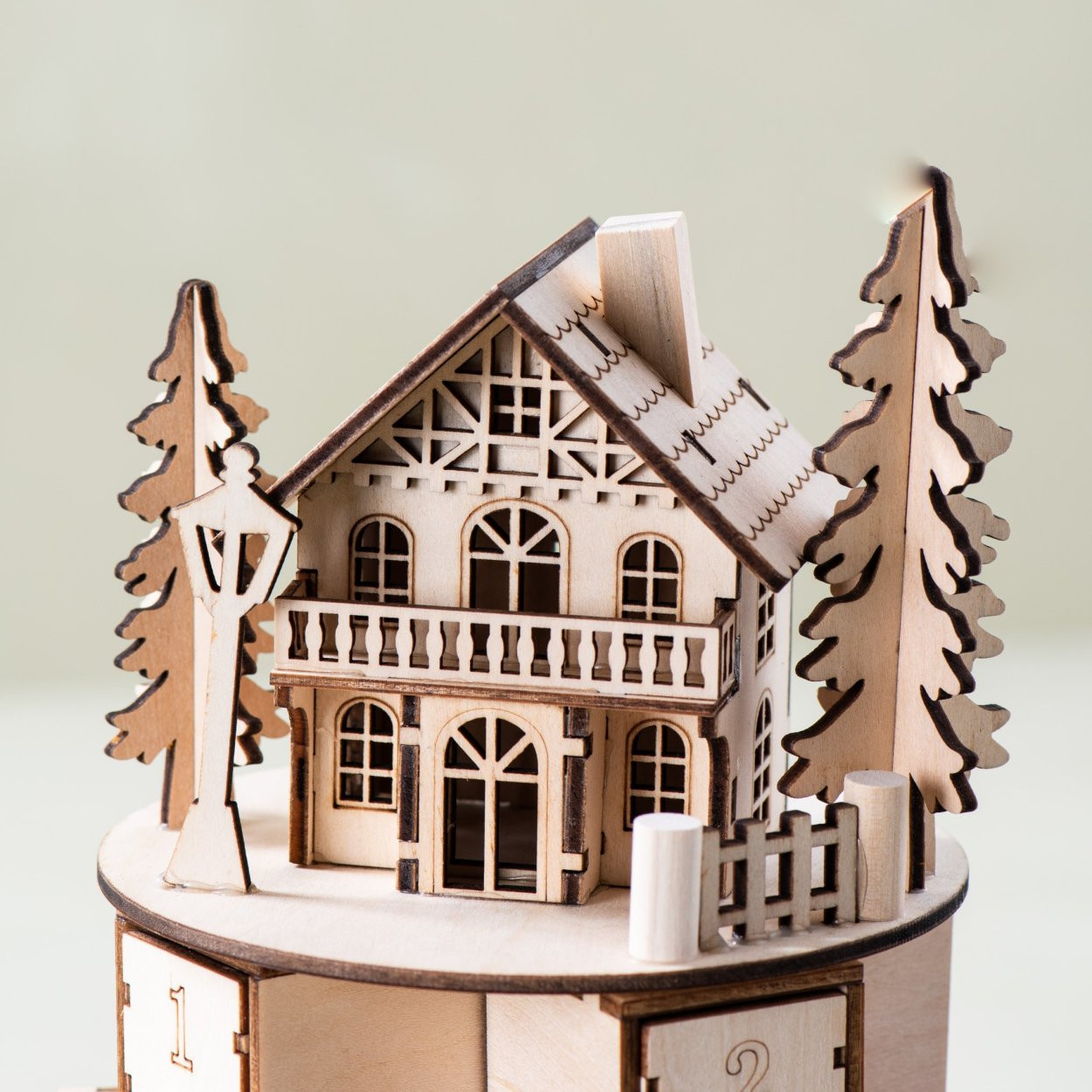 Alpine House Wood Advent Calendar | Magnolia