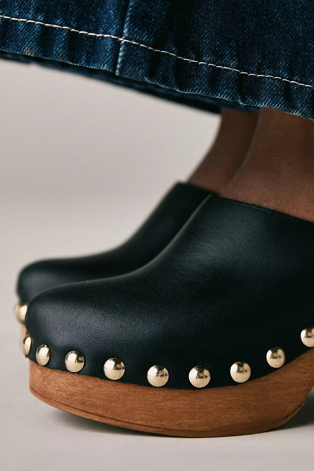 By Anthropologie Wood-Bottom Clog Heels | Anthropologie (US)