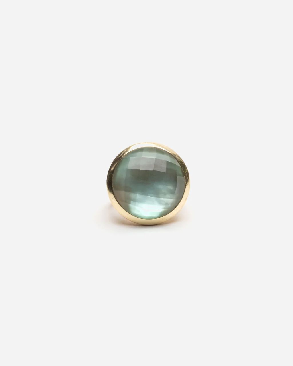 Dalila Round Statement Ring Aqua | Frances Valentine