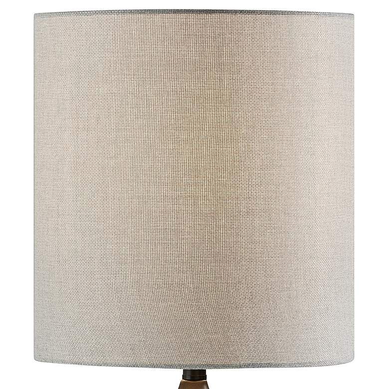 Marina Black Rubberwood and Smoked Glass Tall Table Lamp | Lamps Plus