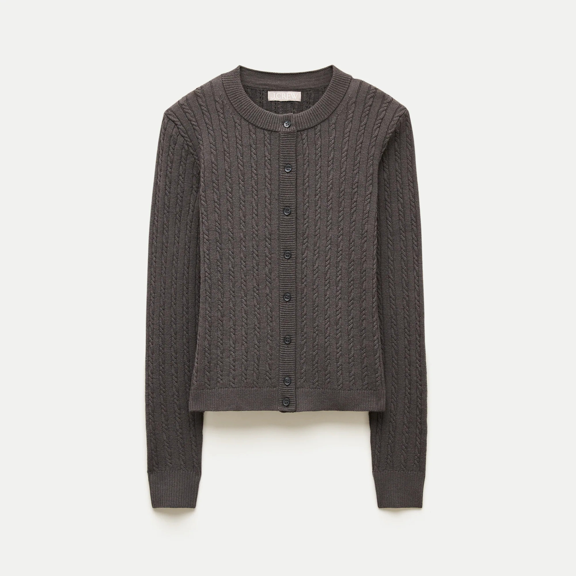 Cable-knit cardigan in merino wool blend | J. Crew US