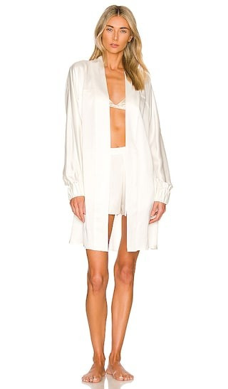 LUNYA Washable Silk Robe in White. - size M | Revolve Clothing (Global)