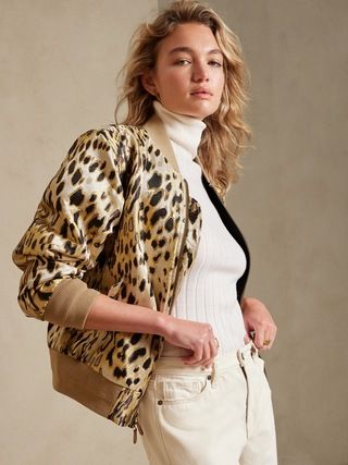 Leopard Bomber Jacket | Banana Republic (US)