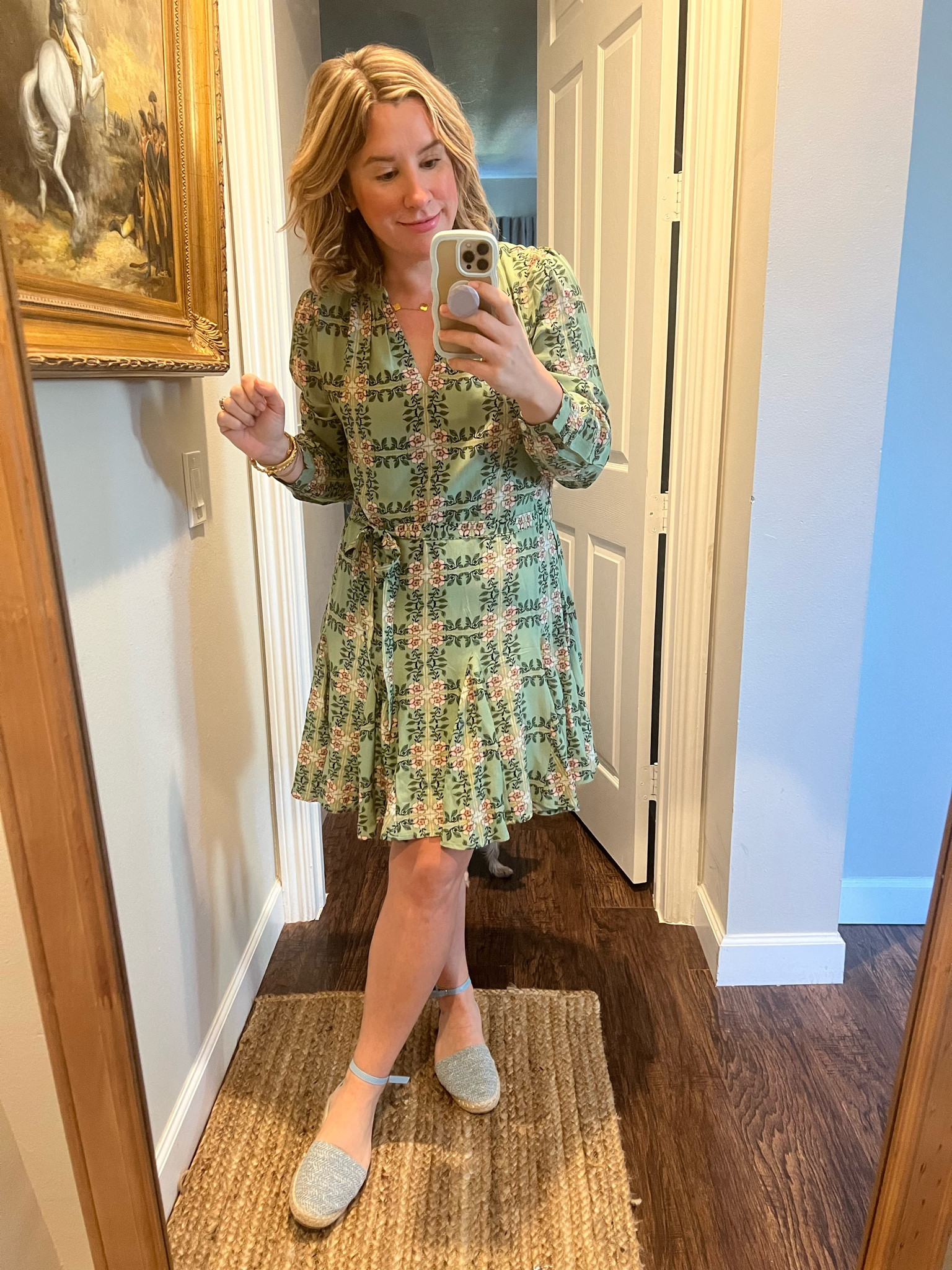 OOTD Spring dress! Wearing a medium in the dress. Shoes are so comfortable and versatile. I wear them often with my kick crop jeans. #loft #springdress 

#LTKshoecrush #LTKmidsize #LTKfindsunder100