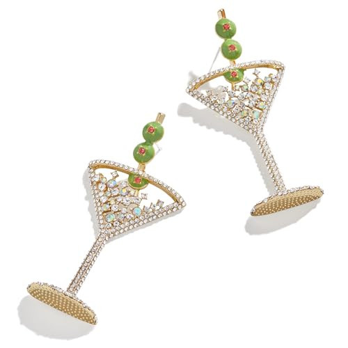 BaubleBar Pimento Momento Earrings - Fun Dirty Martini Statement Earrings for Women, Costume Jewelry | Amazon (US)