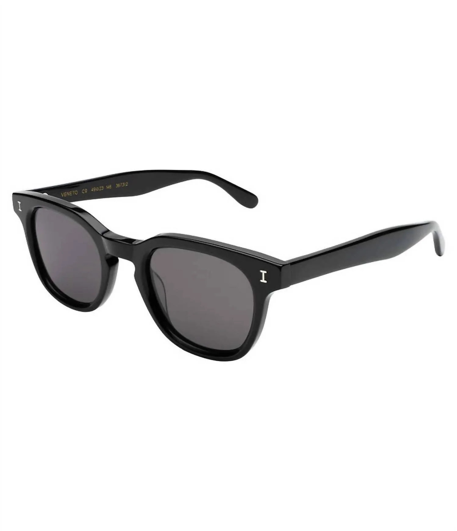 Women's Veneto Sunglasses In Glossy Black / Grey | Shop Simon