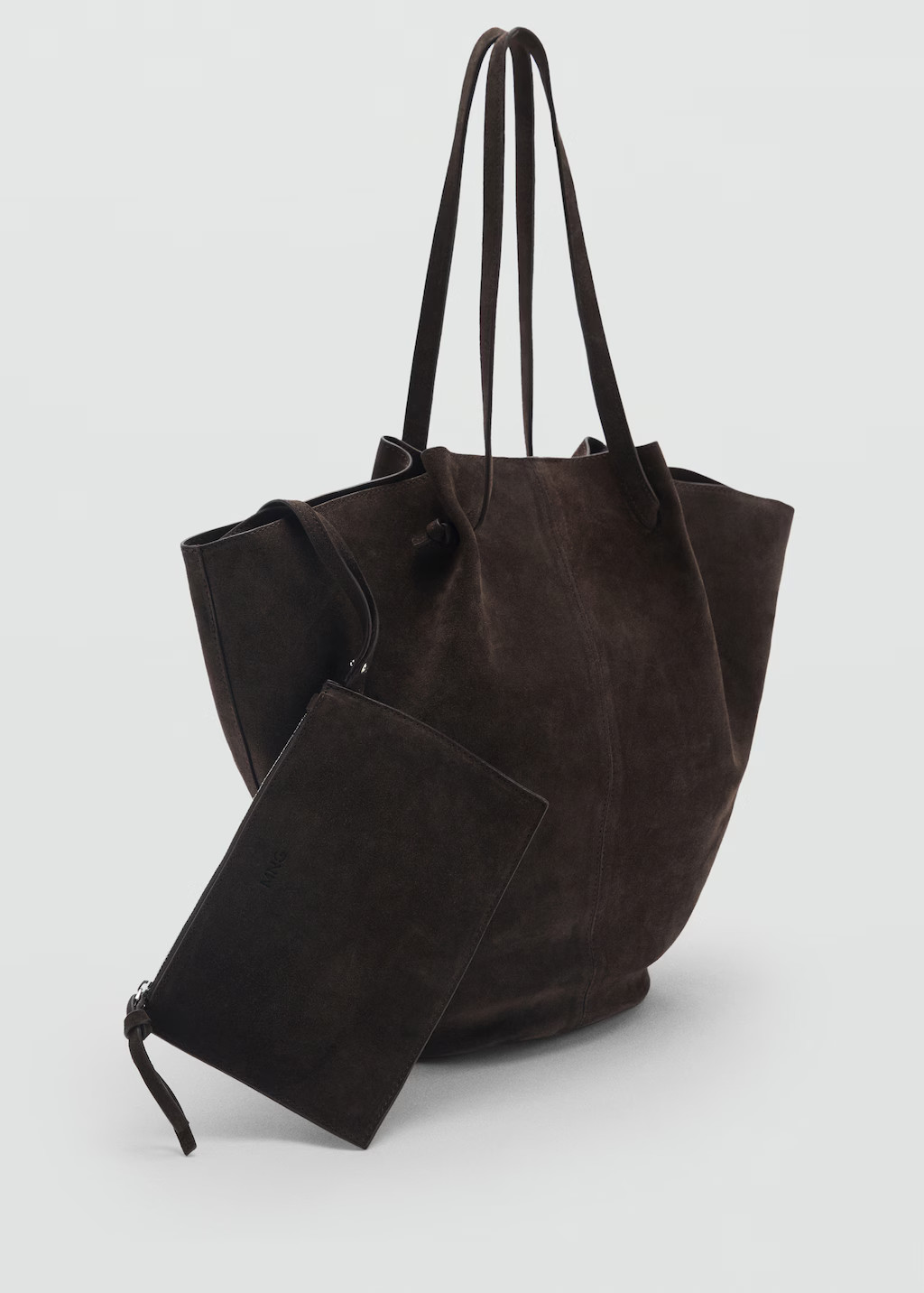 Suede leather shopper bag - Women | MANGO United Kingdom | MANGO (UK)