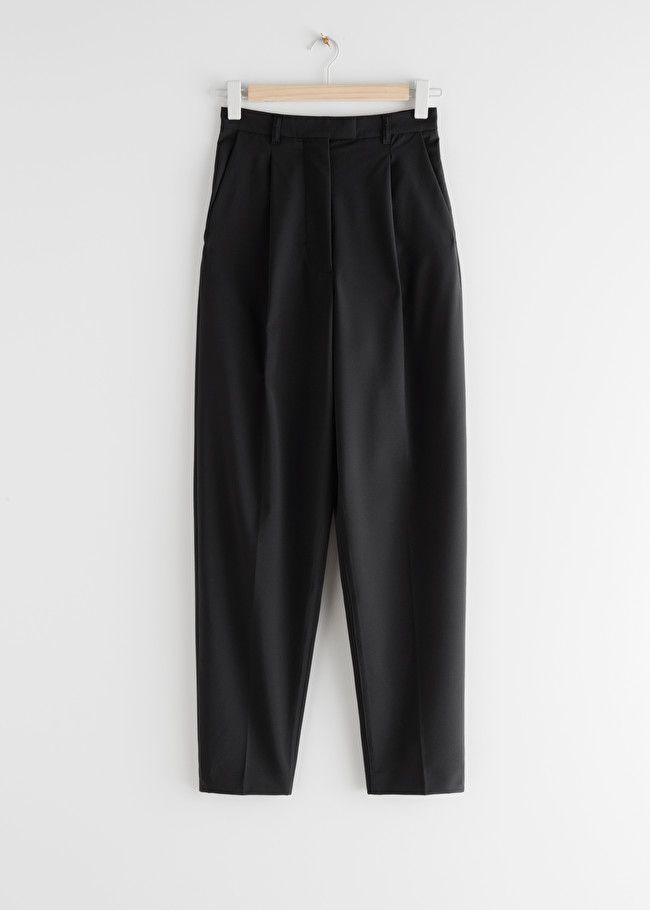 Tapered Wool Blend Press Crease Trousers | & Other Stories (EU + UK)