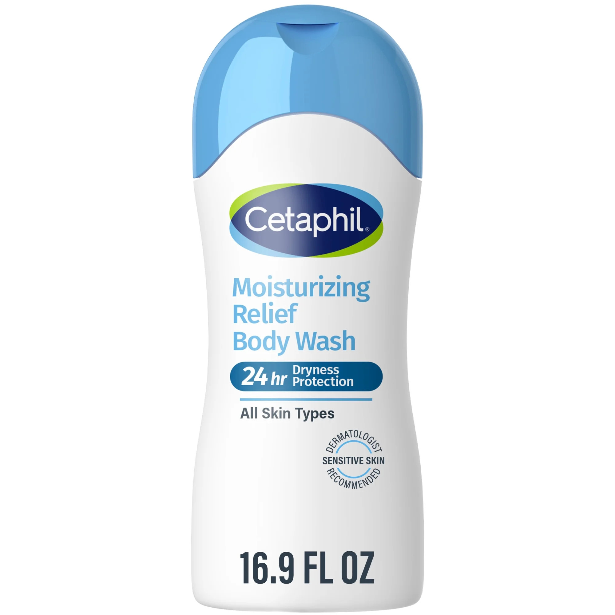 Cetaphil Moisturizing Relief Body Wash for Sensitive Skin, 24 Hour Dry Skin Relief, 16.9 fl oz | Walmart (US)