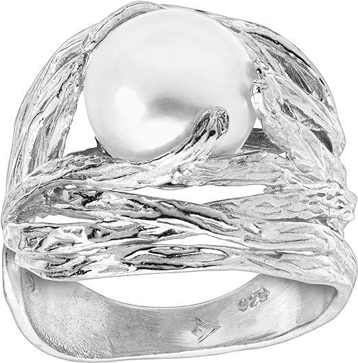 Silpada 'Nested Cultured Pearl' 9.5-10 mm Freshwater Cultured Pearl Ring in Sterling Silver | Amazon (US)