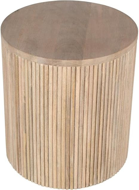Meridian Furniture Oakhill Collection Modern | Contemporary Round White Oak Finish End Table, 20"... | Amazon (US)