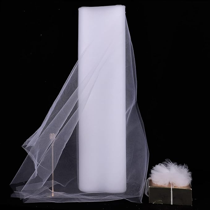 HAVII 54" x 20 Yards (60 ft) White Tulle Rolls Bolt for Wedding Birthday Party Decoration Tutu Ta... | Amazon (US)