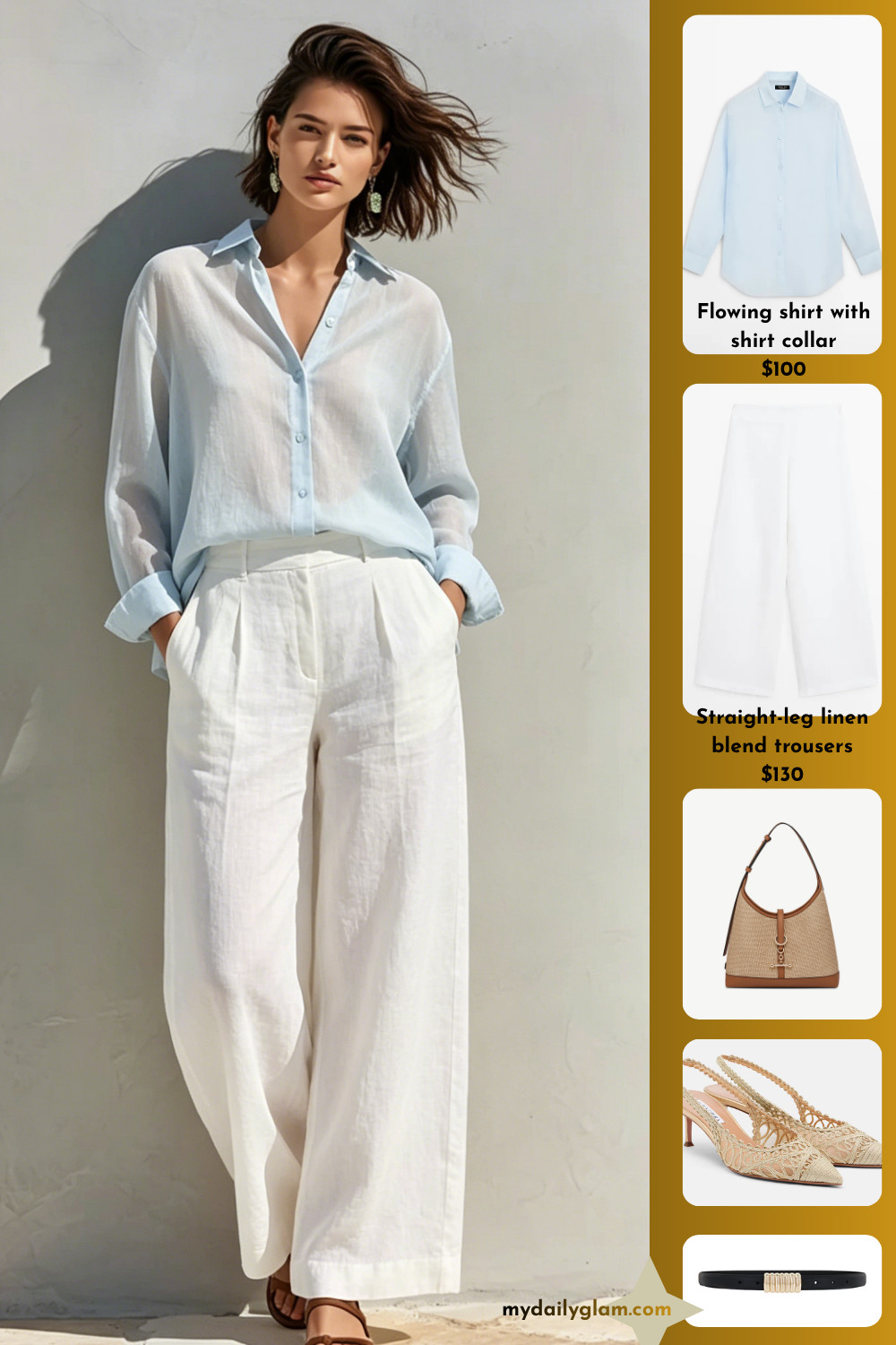 French Chic Mediterranean Vacation Co-Ord Loose Fit Pale Blue Textured Linen Shirt & Floor Length White Linen Wide Leg Trousers

#FrenchGirlStyle #VacationChic #CoolNeutralCoOrd
 

 #LTKootd #LTKOver40 #LTKWorkwear