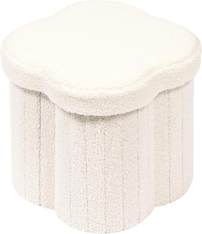 B FSOBEIIALEO Storage Ottoman Cube, Flowers Shaped Ottomans with Storage Foot Stool Footrest for ... | Amazon (US)