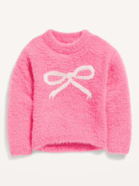 Cozy Long-Sleeve Graphic Sweater for Toddler Girls | Old Navy (US)