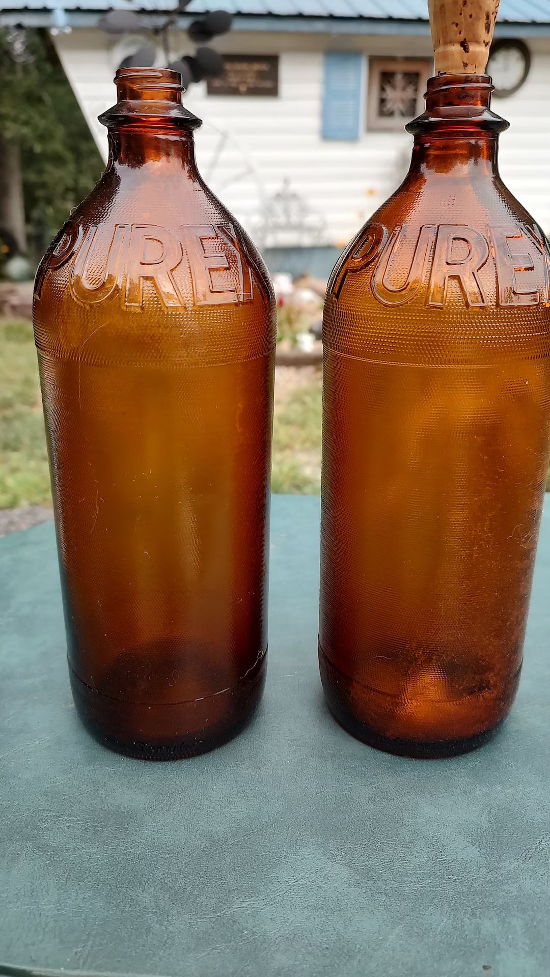 Two Vintage Brown Purex Bottles 32 Oz. - Etsy | Etsy (US)