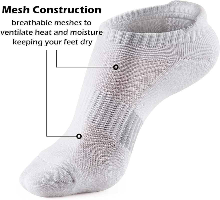 Gonii Ankle Socks Womens Running Athletic No Show Socks Cushioned 5-Pairs | Amazon (US)