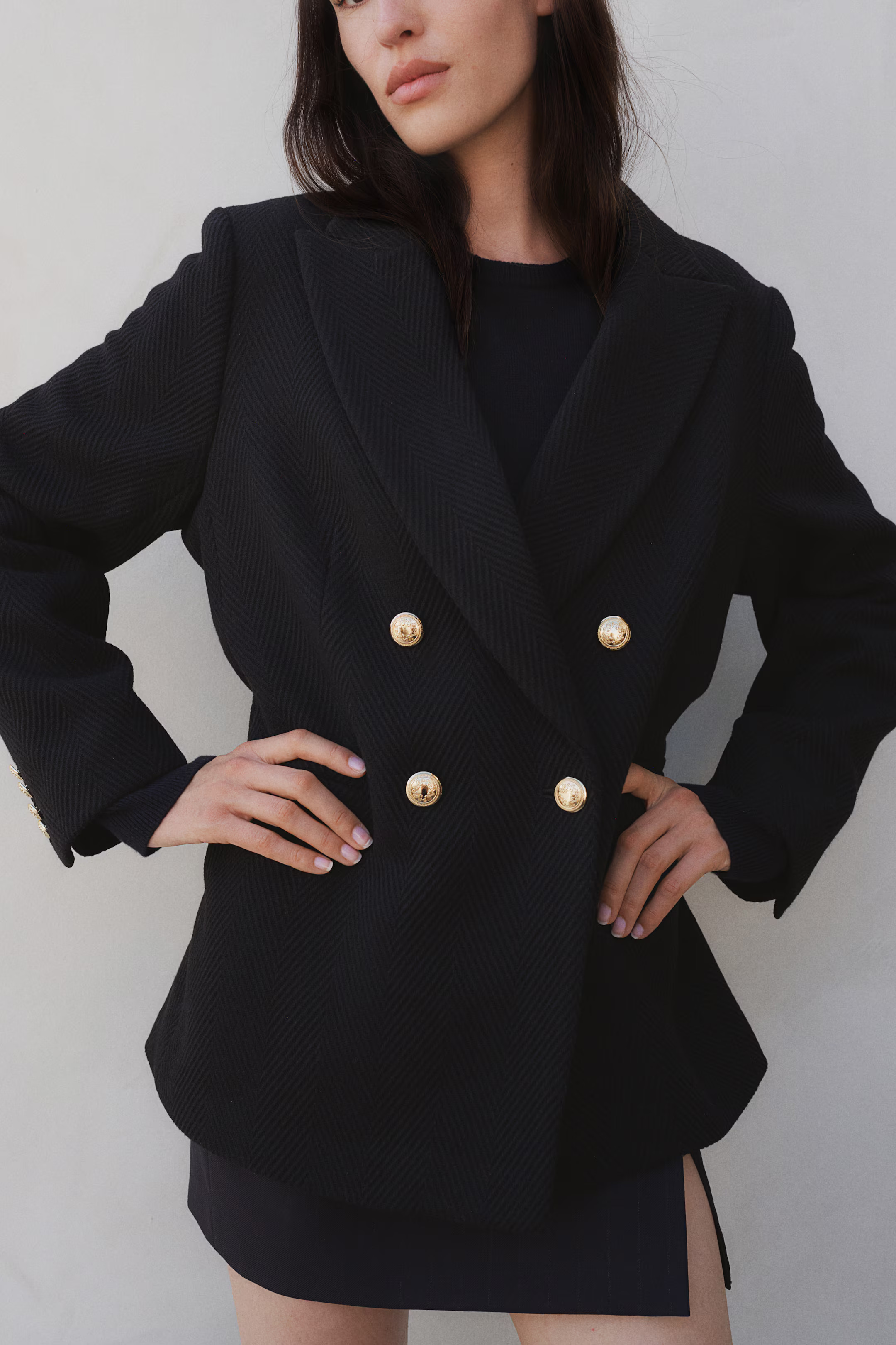 Textured-weave blazer | H&M (UK, MY, IN, SG, PH, TW, HK)