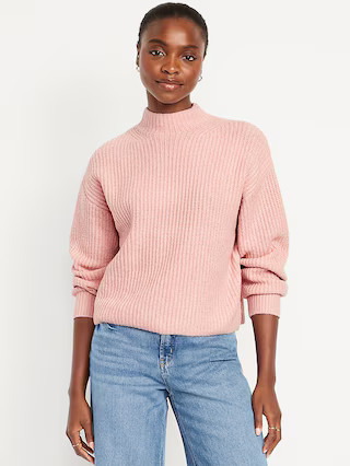 SoSoft Cropped Mock-Neck Sweater | Old Navy (US)