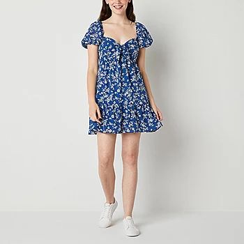 new!Speechless Short Sleeve Babydoll Dress Juniors | JCPenney
