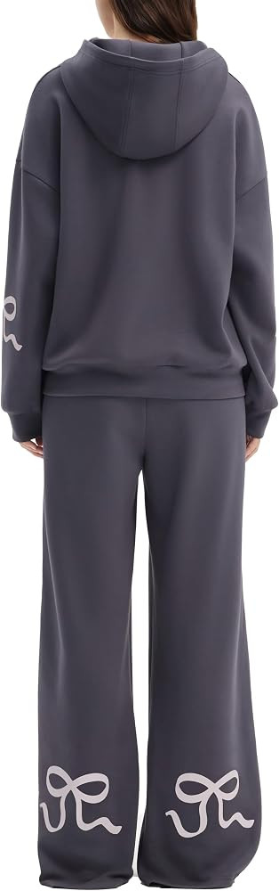 SUUKSESS Women 2 Piece Sets 2025 Oversized Hoodie Sweatshirt Wide Leg Sweatpants | Amazon (US)
