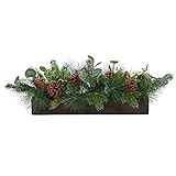 30in. Evergreen Pine and Pine Cone Artificial Christmas Centerpiece Arrangement | Amazon (US)