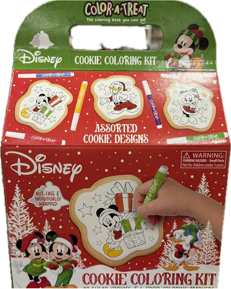 Christmas Color-a-Treat Cookie Coloring Kit, Assorted Designs, Set of 3, | Amazon (US)