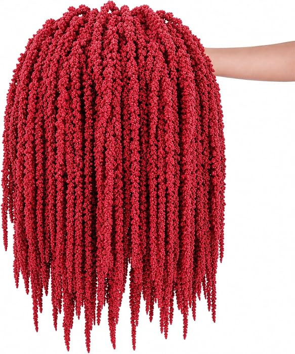 12 Pcs Amaranthus Artificial Flower,Dark Red,24 Inch | Amazon (US)